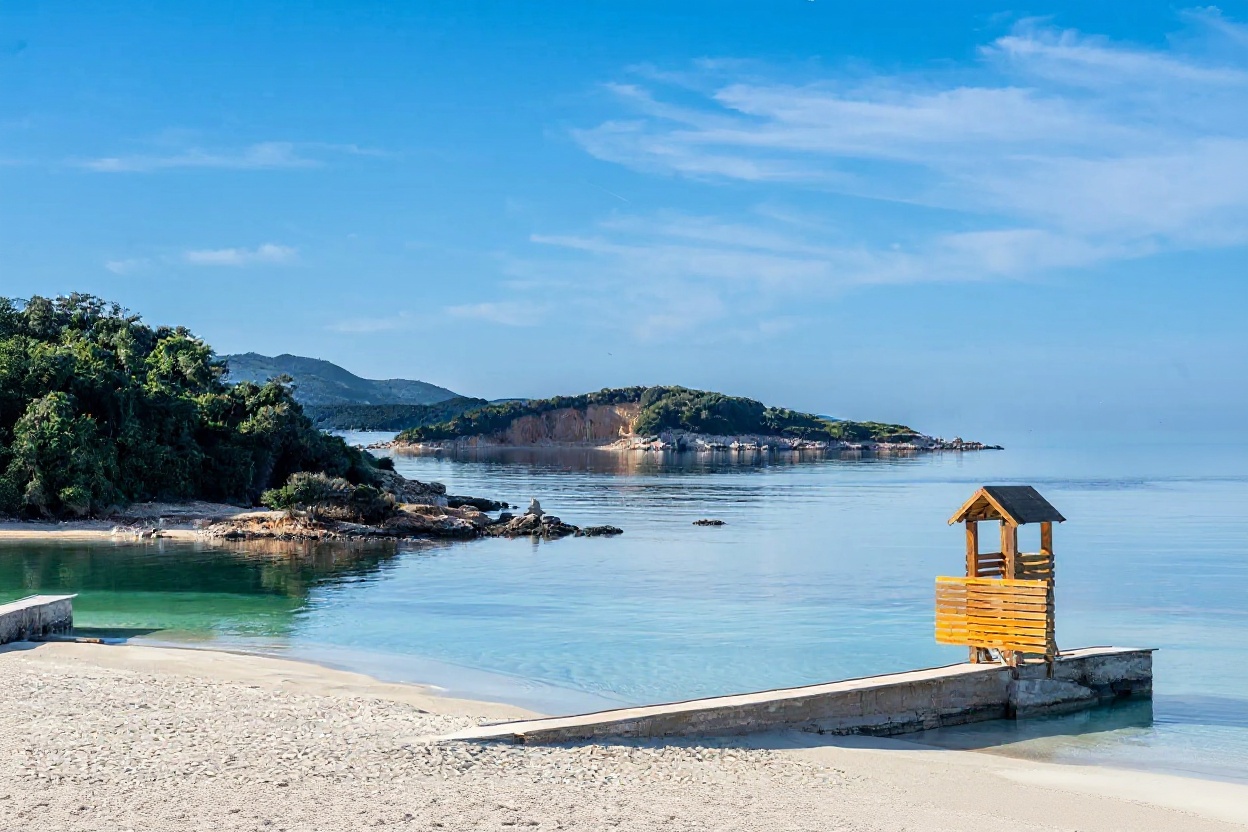 The Ksamil Islands — 200 metres offshore, accessible by water taxi or a short swim