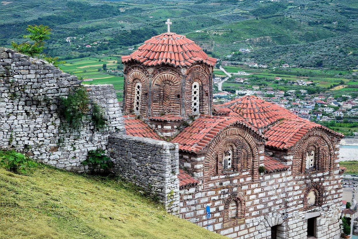 Berat Castle — the fortress at the top of the hill, inhabited since the 4th century BC and still home to a small village toda