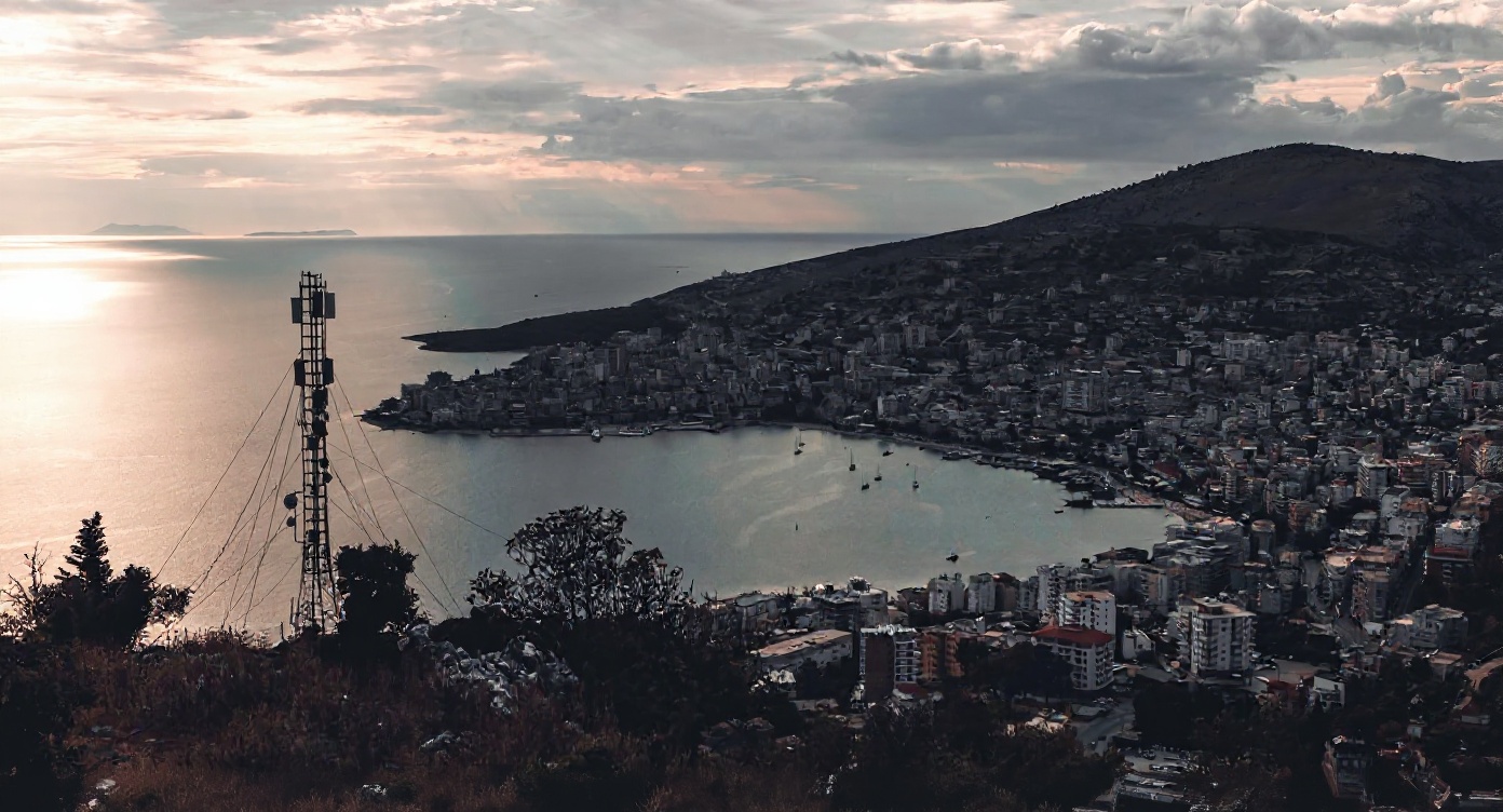 The Saranda city beach — functional, convenient, not the reason to come south