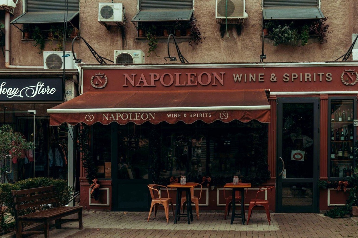 Blloku on a weekday morning — this is where Tirana's café culture actually lives