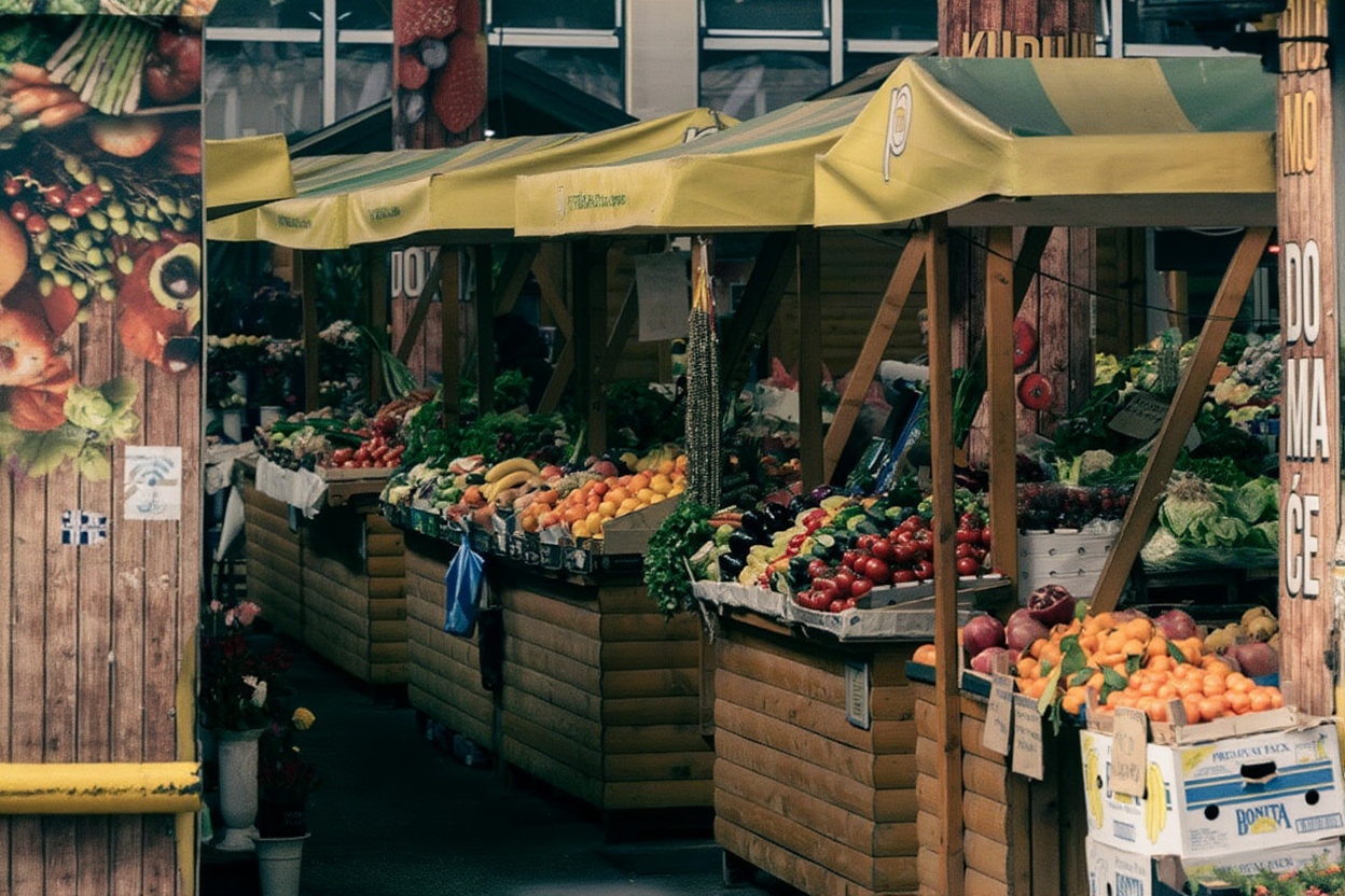 The New Bazaar on a Saturday morning — get there before noon for the best produce